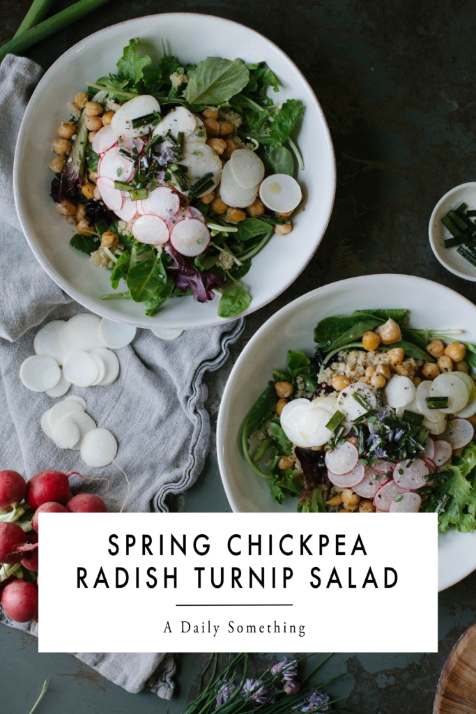 Spring Salad with Baby Greens, Radishes, Turnips, Quinoa, Chickpeas ...