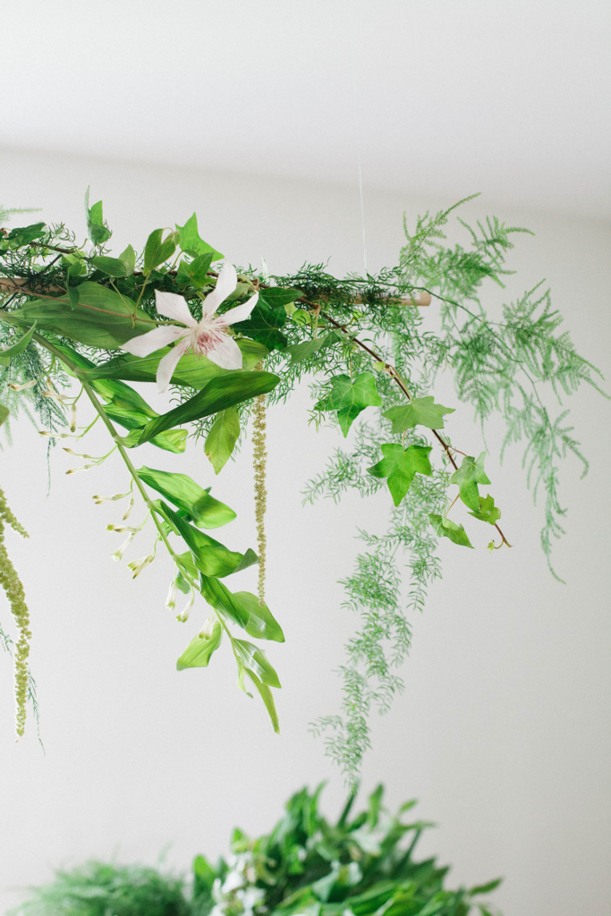 DIY | Hanging Centerpiece with Greens & Spring Flowers - A Daily Something
