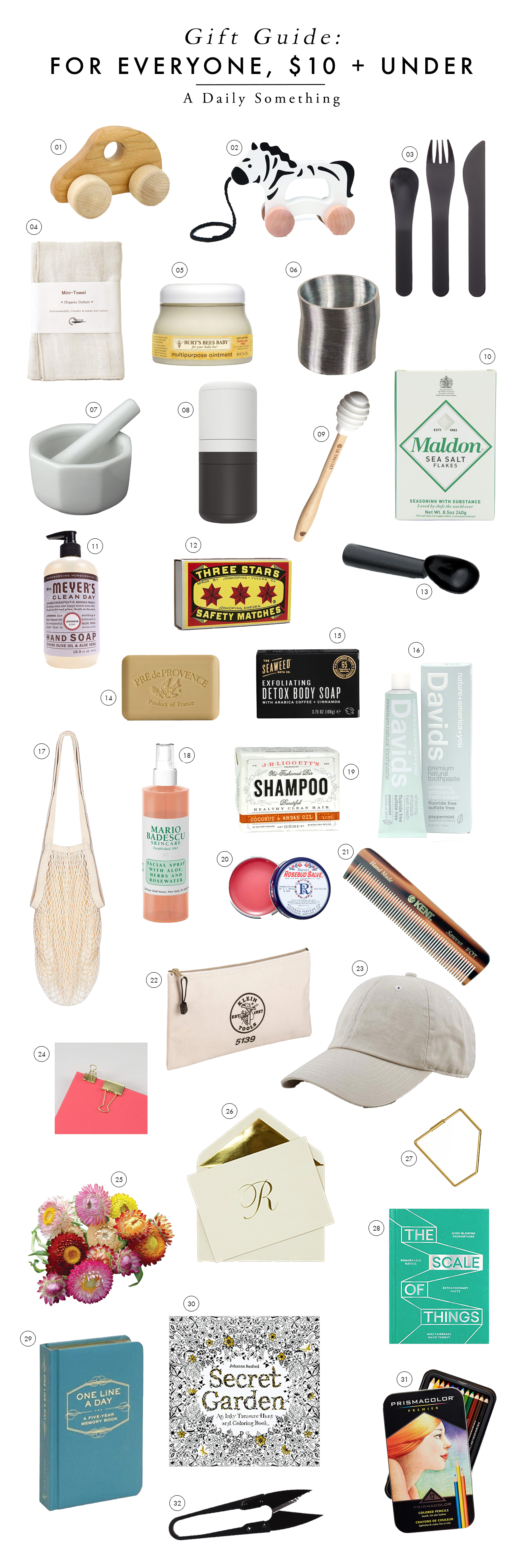 Gift Guide : Thoughtful Gifts For Everyone From , $10 and Under - A  Daily Something